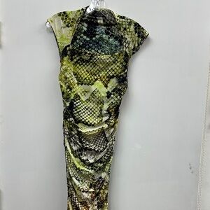 Chiara Boni La Petite Robe sleeveless dress green purple multi size 42 Italy